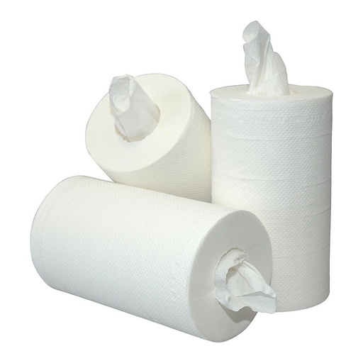 [119020] Mini poetspapier, cellulose, 120m x 20cm, 12 rollen - 1 laags (zonder kern)