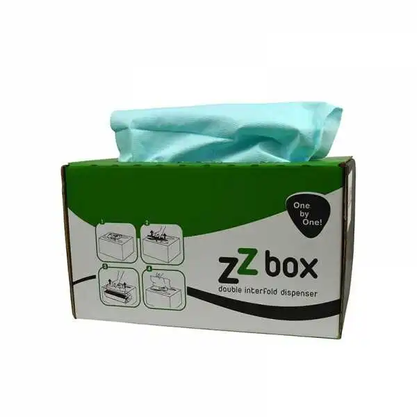 [42000002] Microvezeldoeken Blauw disposable in een BOX – 200 stuk