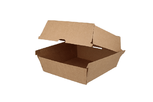 [151280602] Hamburgerbakje Extra Groot golfkarton kraft Bio 200st