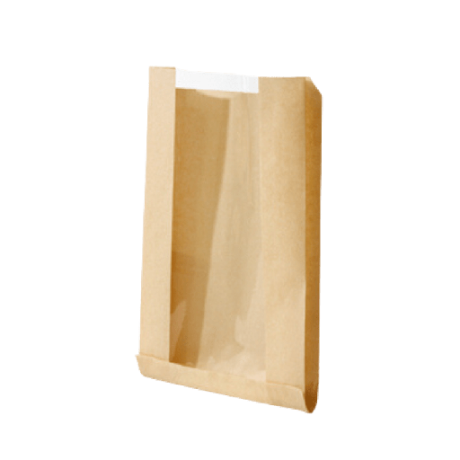 [15170019] Broodzak met venster 16+20x22cm kraft 1500st