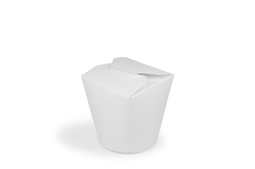 [1519987001] Wok to Go beker 16oz 400ml karton wit 500st