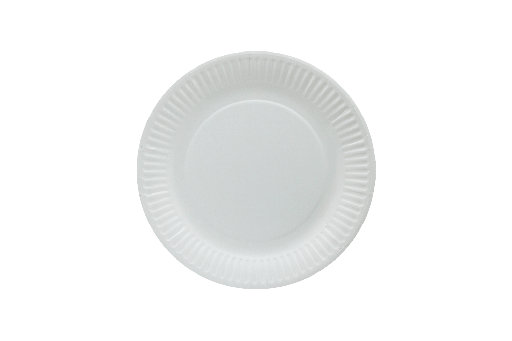 [1519987246-A] Bord Ø18cm karton wit BIO 1000st