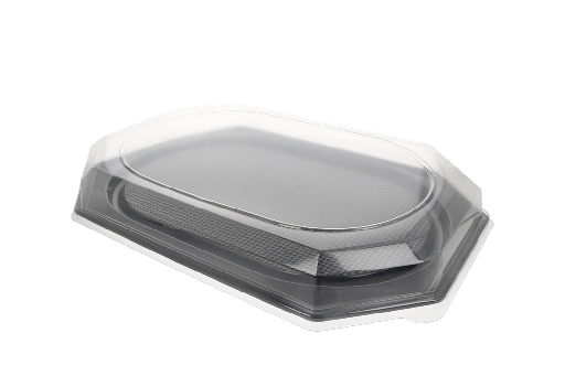 [1519987254] Deksel voor catering schalen 55cm transparant PET 50st