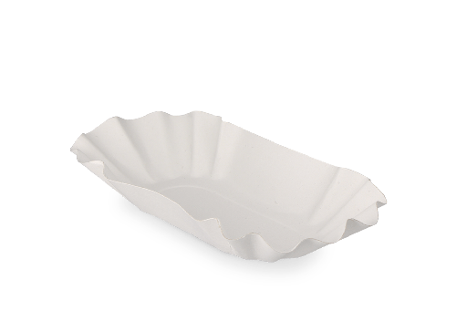 [1519987274] Kartonnen schaaltje geschulpt 220x140x37,5mm wit 1000st