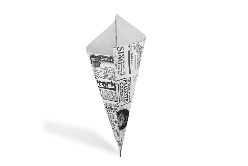[1519987276] Puntzakken 'Krant' K21 - 21cm vetvrij papier BIO 2000st