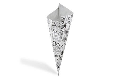 [1519987277] Puntzakken 'Krant' K24 - 24cm vetvrij papier BIO 1000st