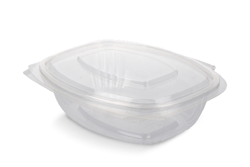 [1519987333-1] Saladebakje met klapdeksel 750 ml BIO 224st