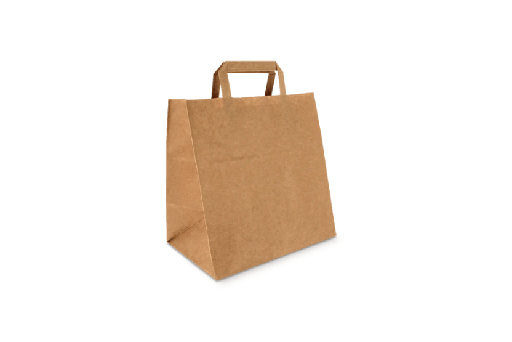 [1519987497] Papieren tassen Middel kraft 26+17x27cm BIO 250st