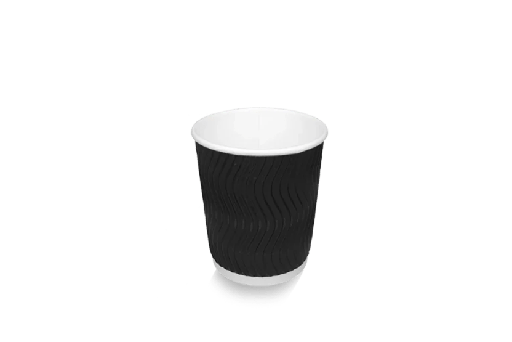 [1519987548] Kartonnen koffiebeker 177cc 7oz Ripple Zwart 500st
