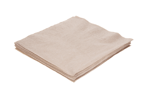 [1519987613] Servet 2 laags 1/4 vouw 40x40cm papier kraft BIO 1500st