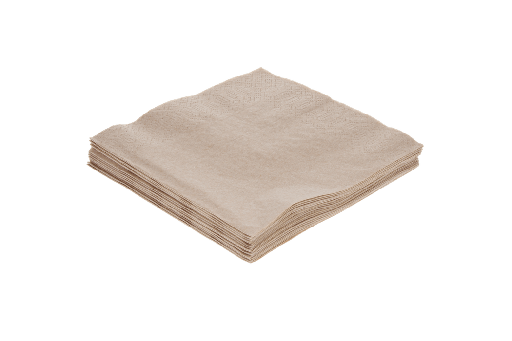 [1519987625] Servet 2 laags 1/4 vouw 33x33cm papier kraft BIO 2000st