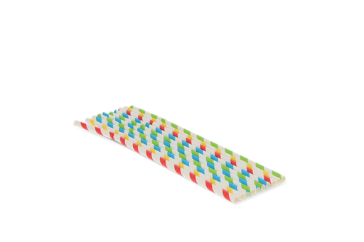 [1519987858-1] Papieren buigrietjes kleurenmix 240x6mm BIO 4800st