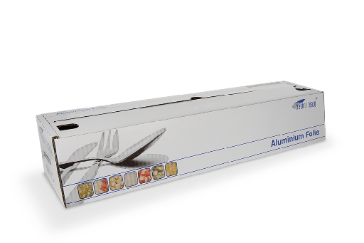 [1519987879-1] Folie rollen Aluminium in dispensers 50cm (490mm x 150m) 6st