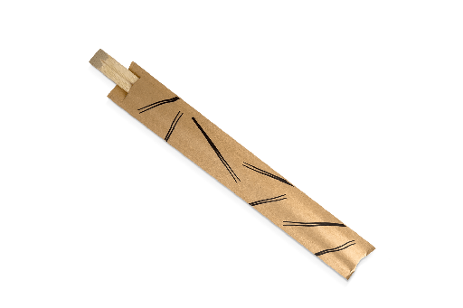 [1519987885-1] Bamboe chopsticks eetstokjes 21cm in hoesje 100% FSC® BIO 2000st