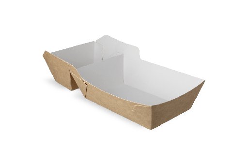 [1519987897] Frietbakjes A22 (A9+1) kraft/wit BIO 400st