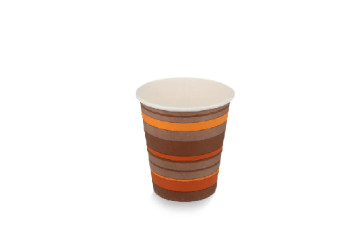 [1519987933] Kartonnen koffiebeker 120cc 4oz gestreept 1000st