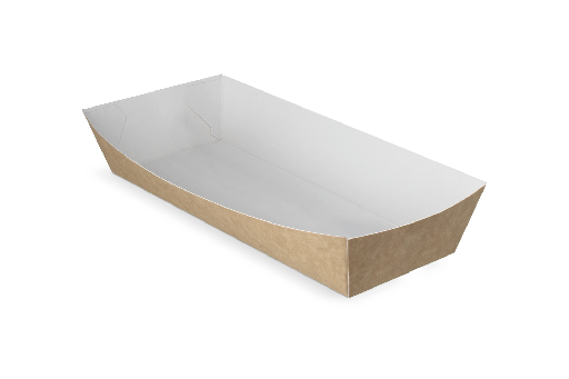 [1519987960] Snackbakje A18 kraft/wit BIO 400st