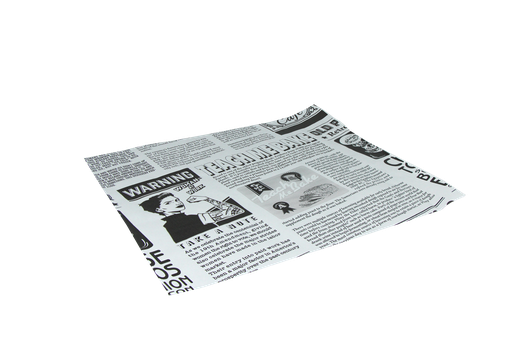 [1519988210] Vetvrij papier 33x30cm hamburgervellen krant wit 2000st