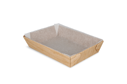 [1519988288] Houten snackbakje 144x100x35mm 280st
