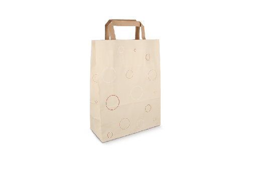 [1519989027] Papieren tasjes Klein bubbles 80 gr. 22+10x29cm 500st
