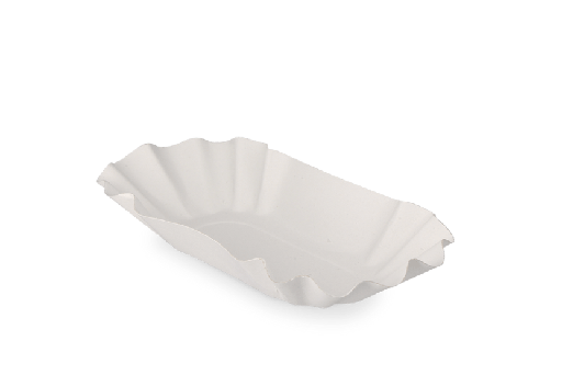 [1519997285] Kartonnen schaaltje geschulpt 210x120x35mm wit 1000st