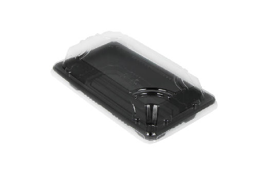 [1519998019] Sushi tray HP-01 + deksel 160x90x20mm Zwart 400st