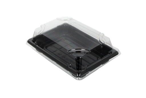 [1519998021] Sushi tray HP-03 + deksel 160x115x20mm Zwart 400st