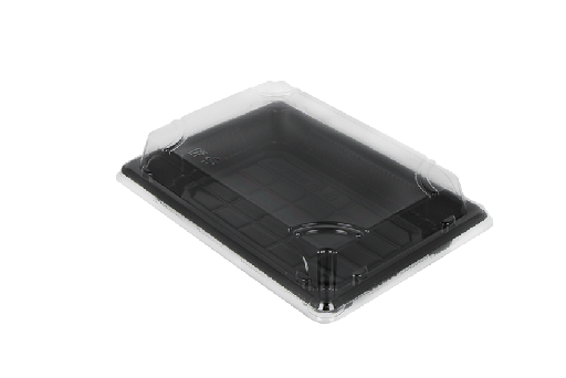 [1519998022] Sushi tray HP-05 + deksel 185x130x20mm Zwart 400st