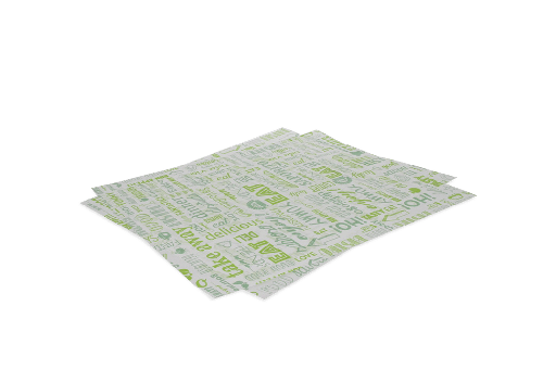 [1519987742-1-GROEN] Vetvrij papier 28x34cm hamburgervellen groen parole BIO 4000st