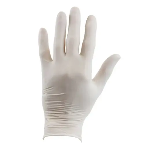 [7039] Latex Wegwerphandschoen Gepoederd Wit M 100/doos  