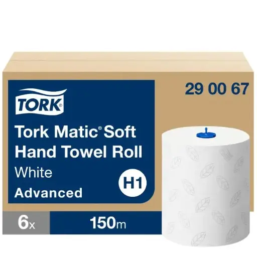 [290067] Tork Matic 290067 6st Soft Hand Towel Roll 2laags wit 150meter x 21cm Advanced à 6 rollen 