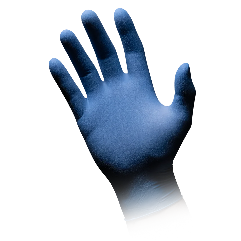 [390] Latex Wegwerphandschoen Gepoederd Blauw 100/doos
