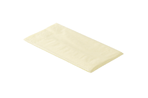 [151350001] Servet 3 laags 1/8 vouw 40x40cm créme 1000st