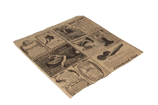 [1519987264-1] Hamburger zakje 23x25.5cm krant vetvrij papier BIO 3000st