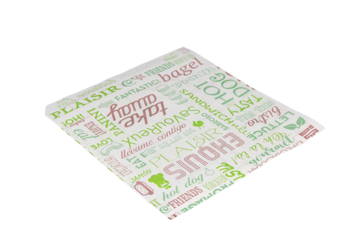 [1519987756-1] Hamburger zakje 17x18cm parole vetvrij papier BIO 4000st