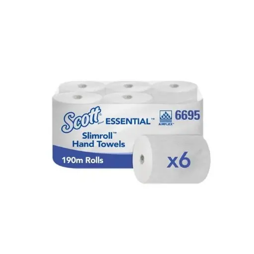 [6695] Scott Essential Handdoekenrol Slimroll 1-Laags Wit (6695)