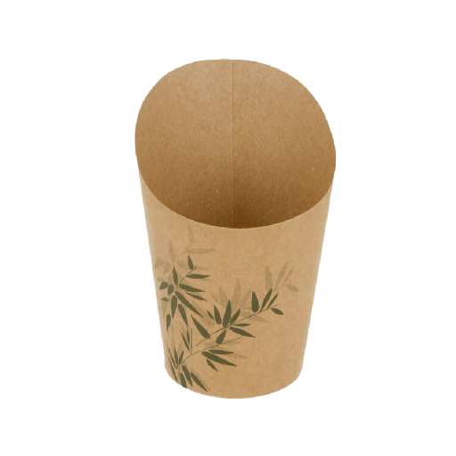 [1519988989-1] Wrap snackbeker middel Kraft bamboe 2500st