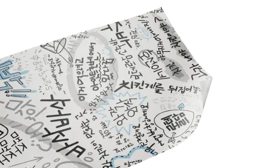 Bedrukte Vetvrij Papier