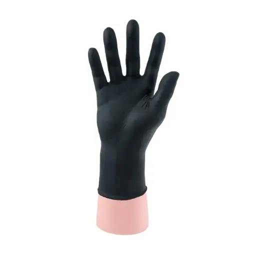 [LB1303] Nitril Wegwerphandschoen Poedervrij Zwart M - 4,0 mil - Labogloves 1.000/doos