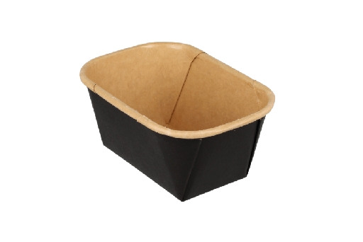 [1519925107] Sausbakjes 250ml 108mm rechthoekig kraft/zwart 500st