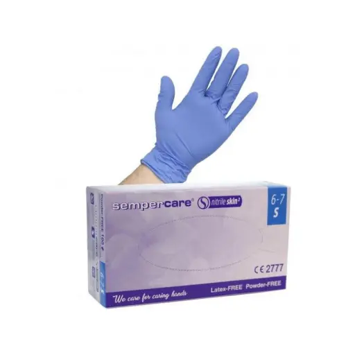 [09812] Nitril Wegwerphandschoen Poedervrij Blauw M - Sempercare Nitril Skin2 2.000/doos
