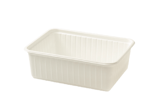 [15121012] Maaltijdbakjes 1000ml wit PSMF 500st