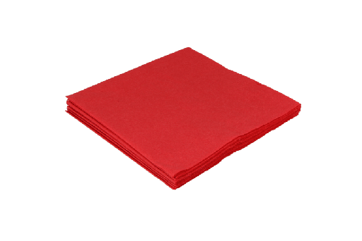 [1519987631] Servet 2 laags 1/4 vouw 33x33cm papier rood 2000st