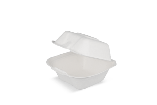 [151280613-1] Hamburgerbakje IP7 Klein suikerriet wit BIO 500st