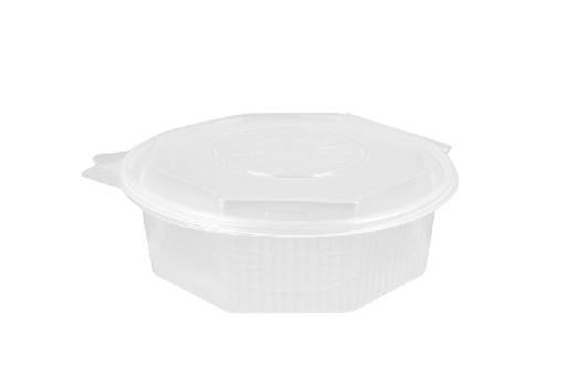 [1519925178] Ripboxx Saladebak met klapdeksel 1500ml 100st