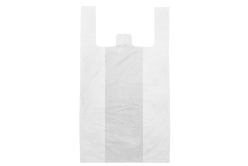 [1519925189] Hemddraagtas HDPE 50+30x80cm 25mu wit 1000st