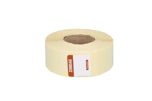 [1519925186] Daglabel ZONDAG 25x25mm bruin (HACCP) 1000st