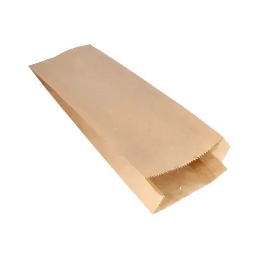 [37313] Snackzakken bruin kraft 42 x 15 x 7 cm FSC zijvouwzakken 3 kg 1.000st