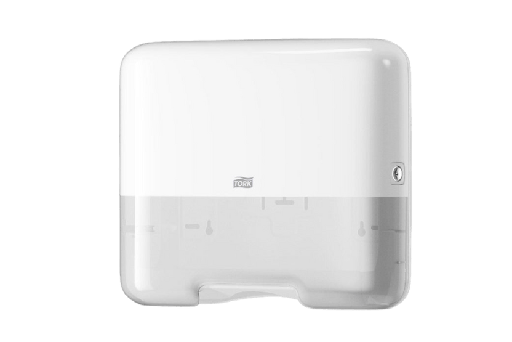 [1519925235] Tork® H3 Singlefold Mini Handdoek Dispenser Wit Elevation-lijn (553100) 1st