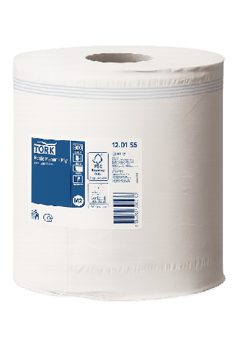 [1519925272] Tork® M2 Basic Centerfeed Poetspapier 6x300 m Wit (120155) 6st
